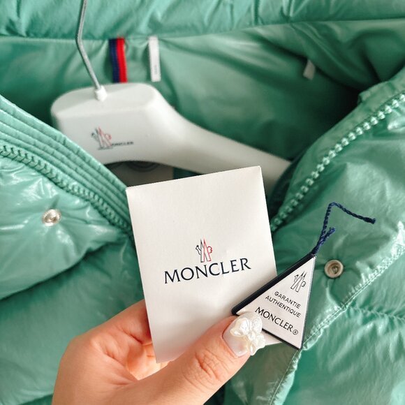 BRAND NEW WITH TAG MONCLER JACKET, SIZE 1, MAYA, MINT COLOUR - Picture 8 of 14